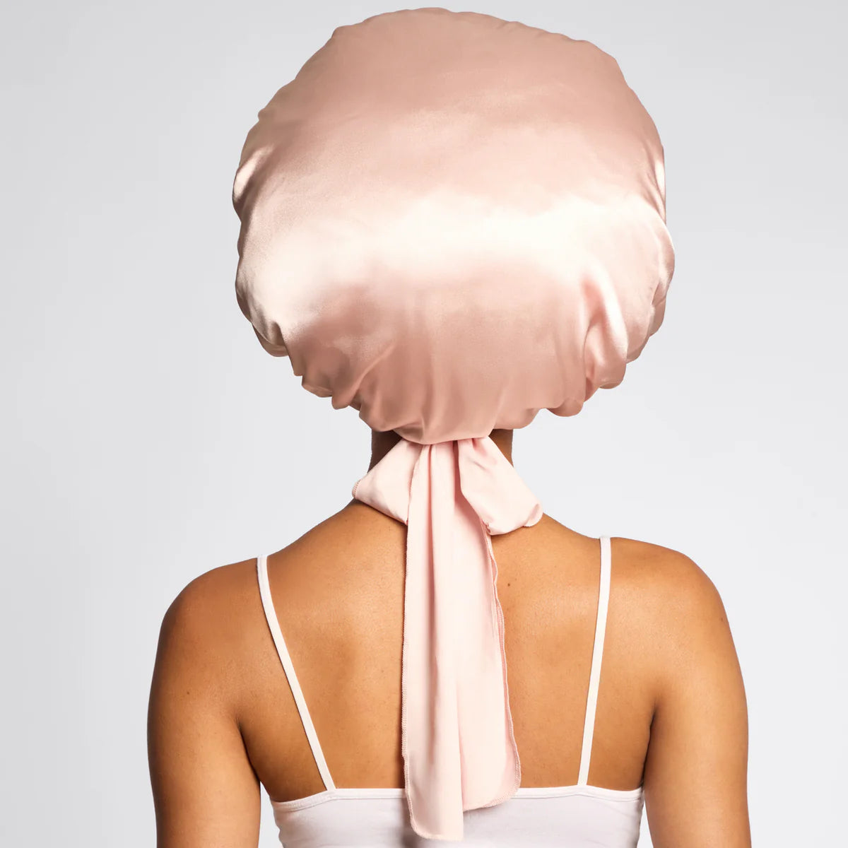 KITSCH Adjustable Oversized Satin Bonnet - Blush
