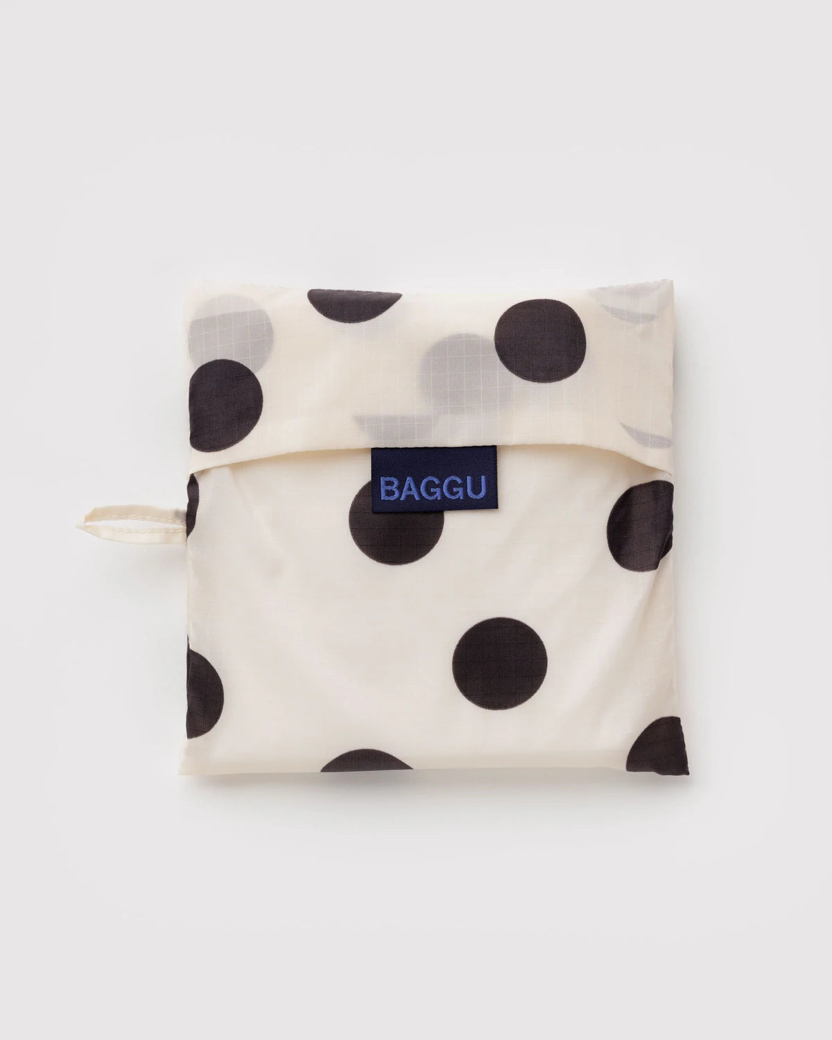 BAGGU Big Baggu Reusable Bag - Cream and Black Polka Dot
