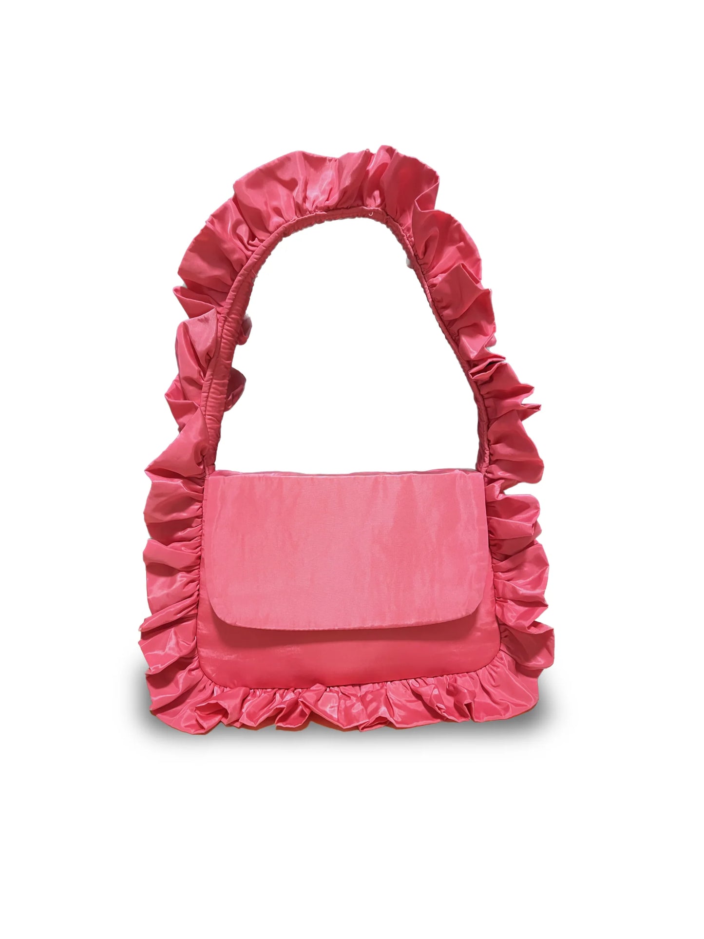 BAGGY London Baguette Flap Bag - Deep Pink