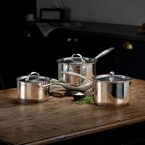 Stellar Profile 3 Piece Saucepan Set