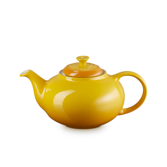 le creuset stoneware classic teapot in the shade nectar 