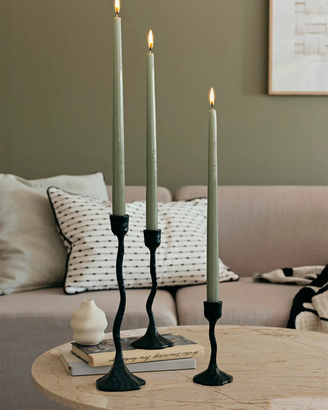 Broste Copenhagen Amy Small Black Candle Holder