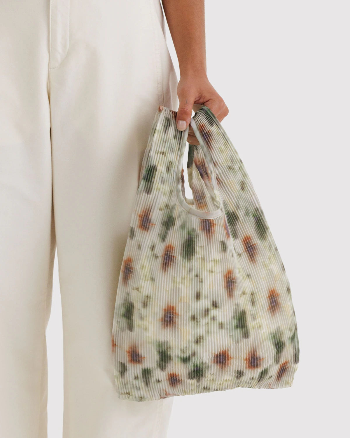 BAGGU Pleated Reusable Bag - Abstract Floral