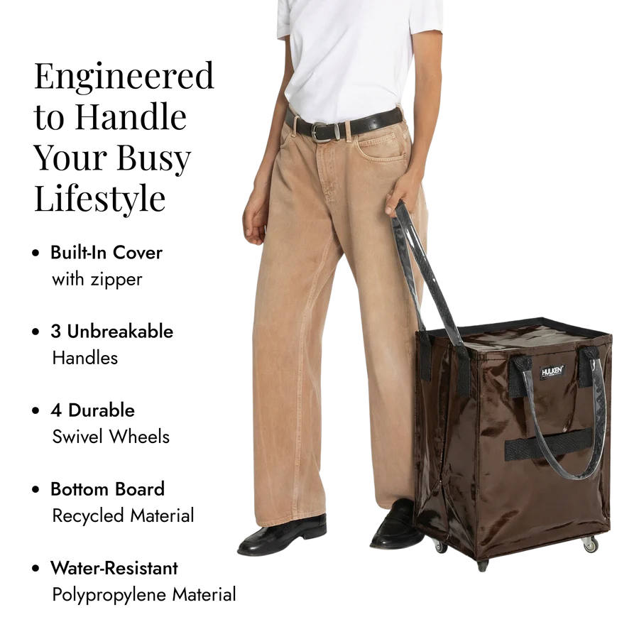 Hulken Original Rolling Small Tote Bag  - Chocolate Brown