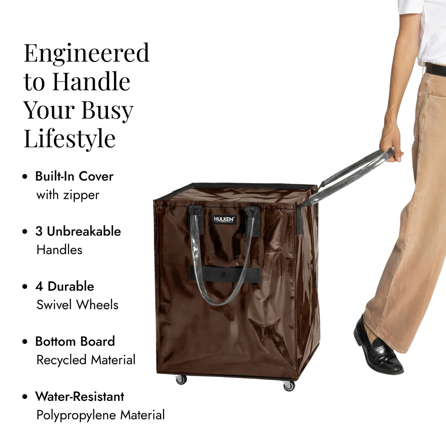 Hulken Original Rolling Medium Tote Bag - Chocolate Brown