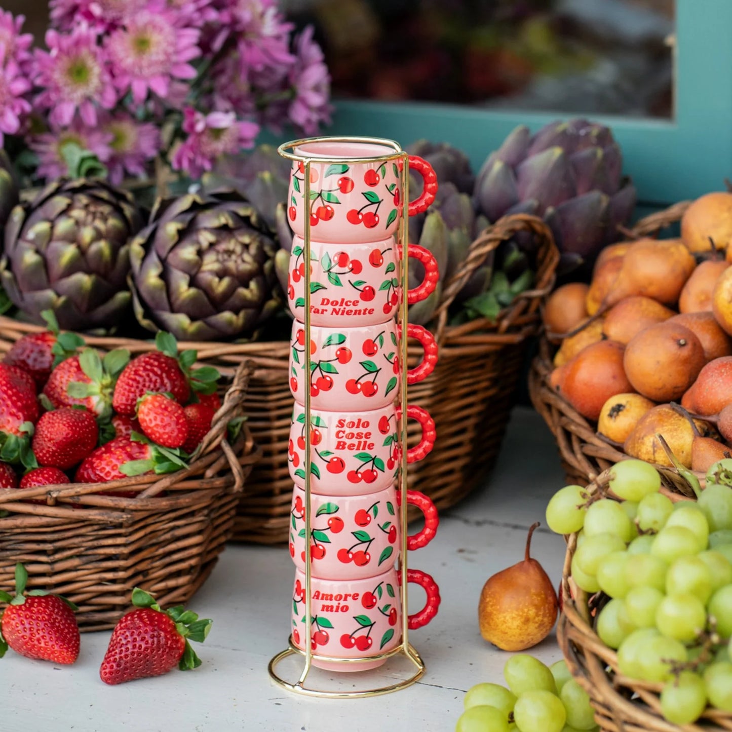 Bialetti Mercato Della Frutta Stackable Cups Set of 6
