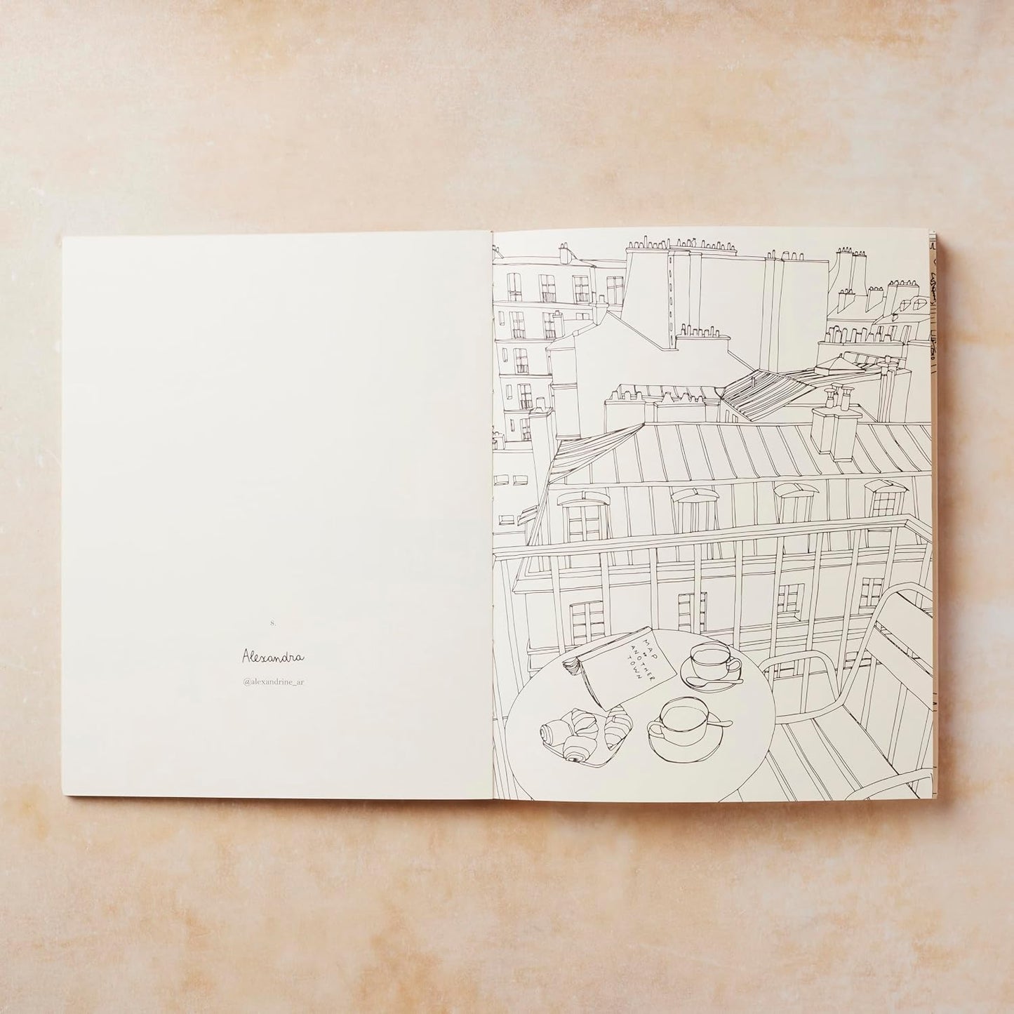A Collection of Beautiful Parisian Images to Colour by Zoé de Las Case
