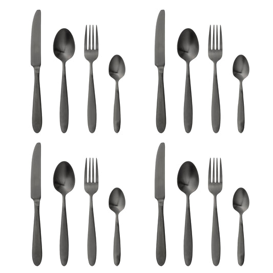 Bloomingville Frea Cutlery Set Stainless Steel Black