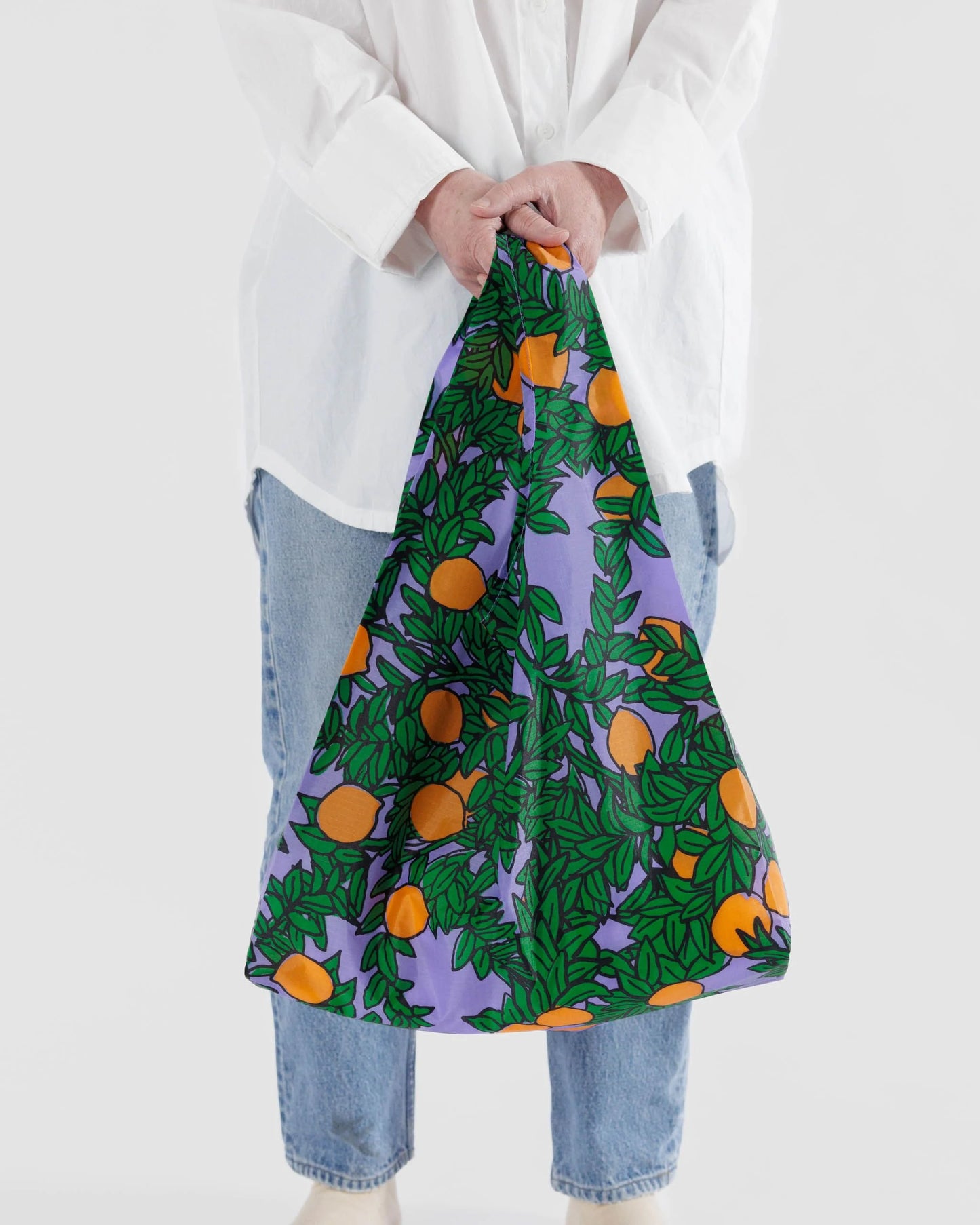BAGGU Standard Reusable Bag - Orange Tree Periwinkle