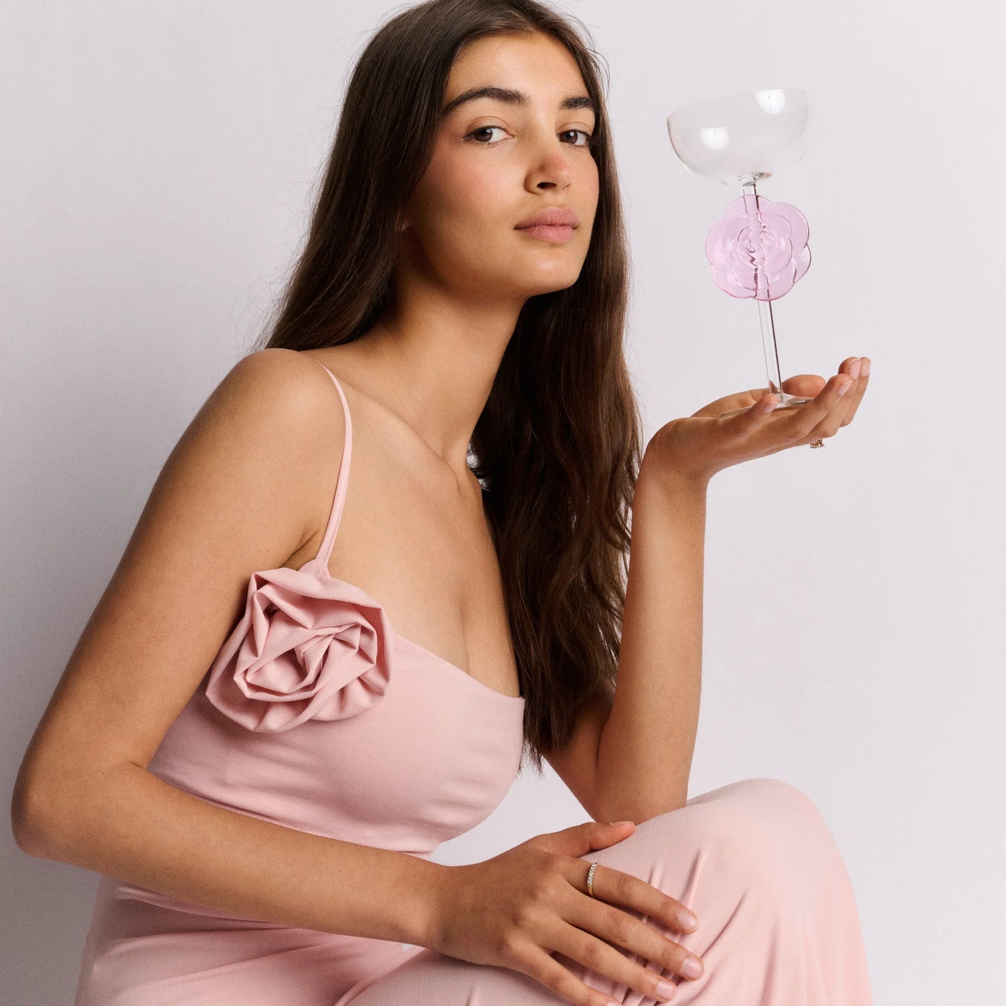 Lepelclub Rose Coupe Glass - Pink