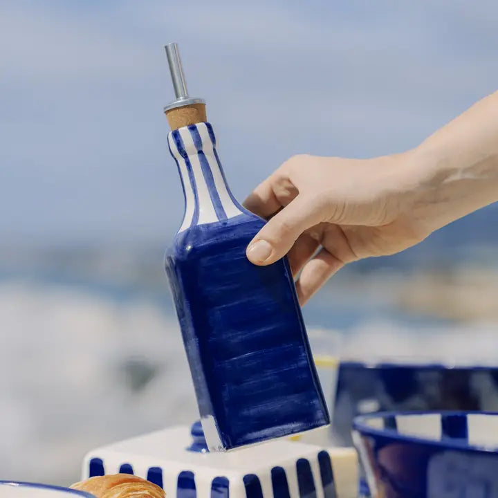 Tierra Cocida Ceramic Oil Dispenser - Blue & White / Costa Azul