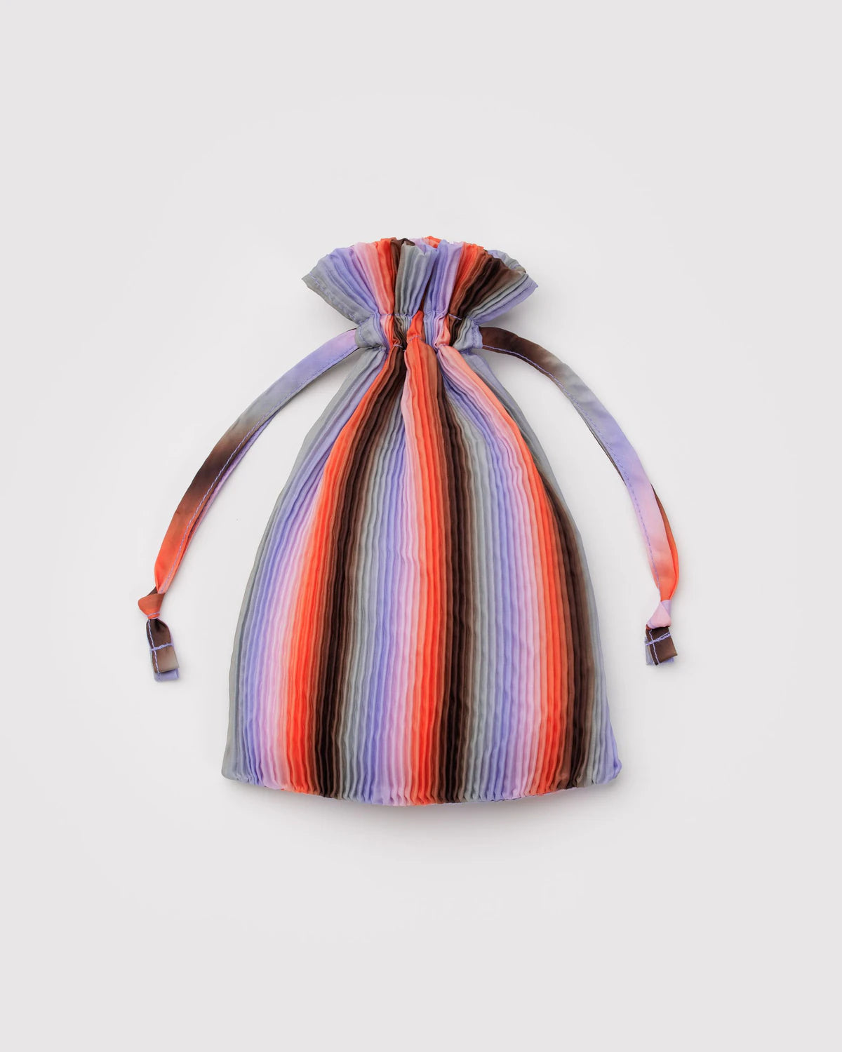 BAGGU Pleated Reusable Bag - Gradient Stripe Poppy & Lilac