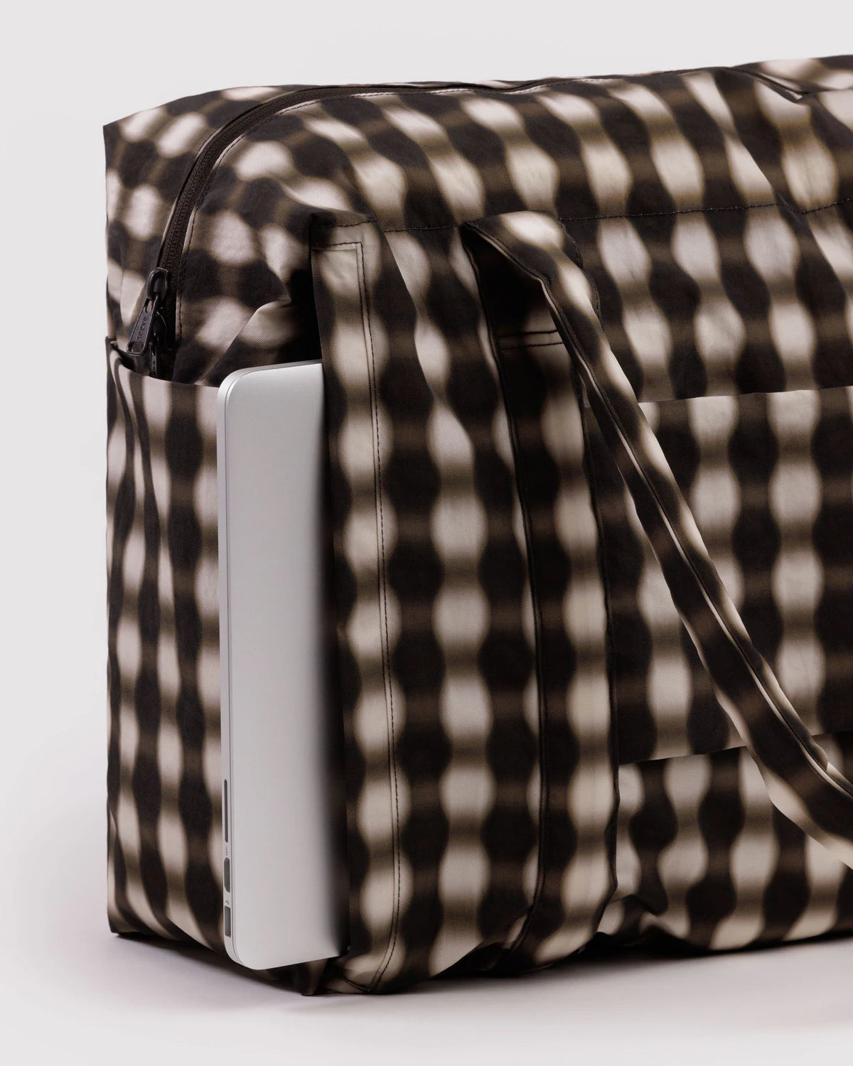 BAGGU Cloud Carry-on - Blurred Gingham Brown