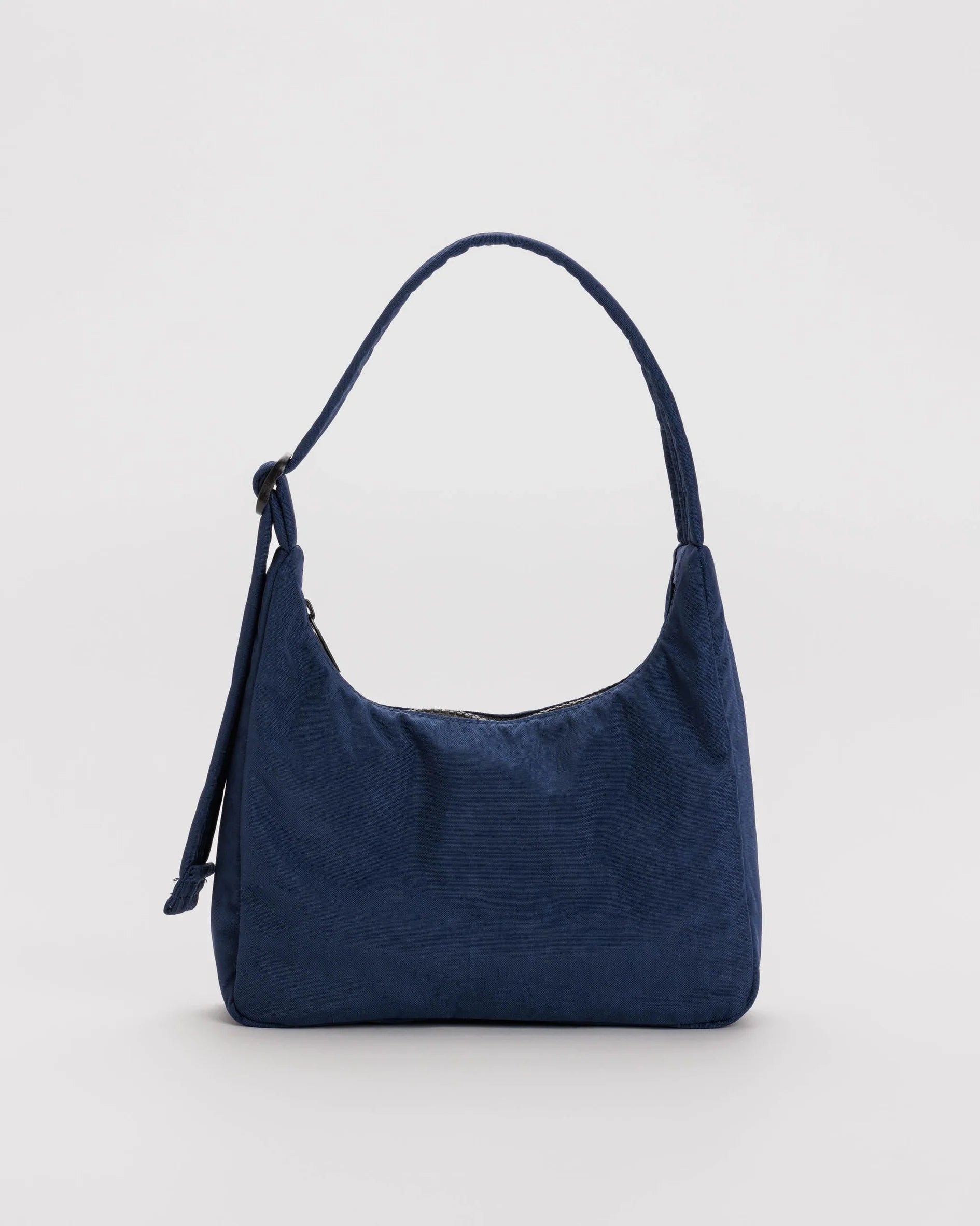 baggu mini nylon shoulder bag in navy blue 