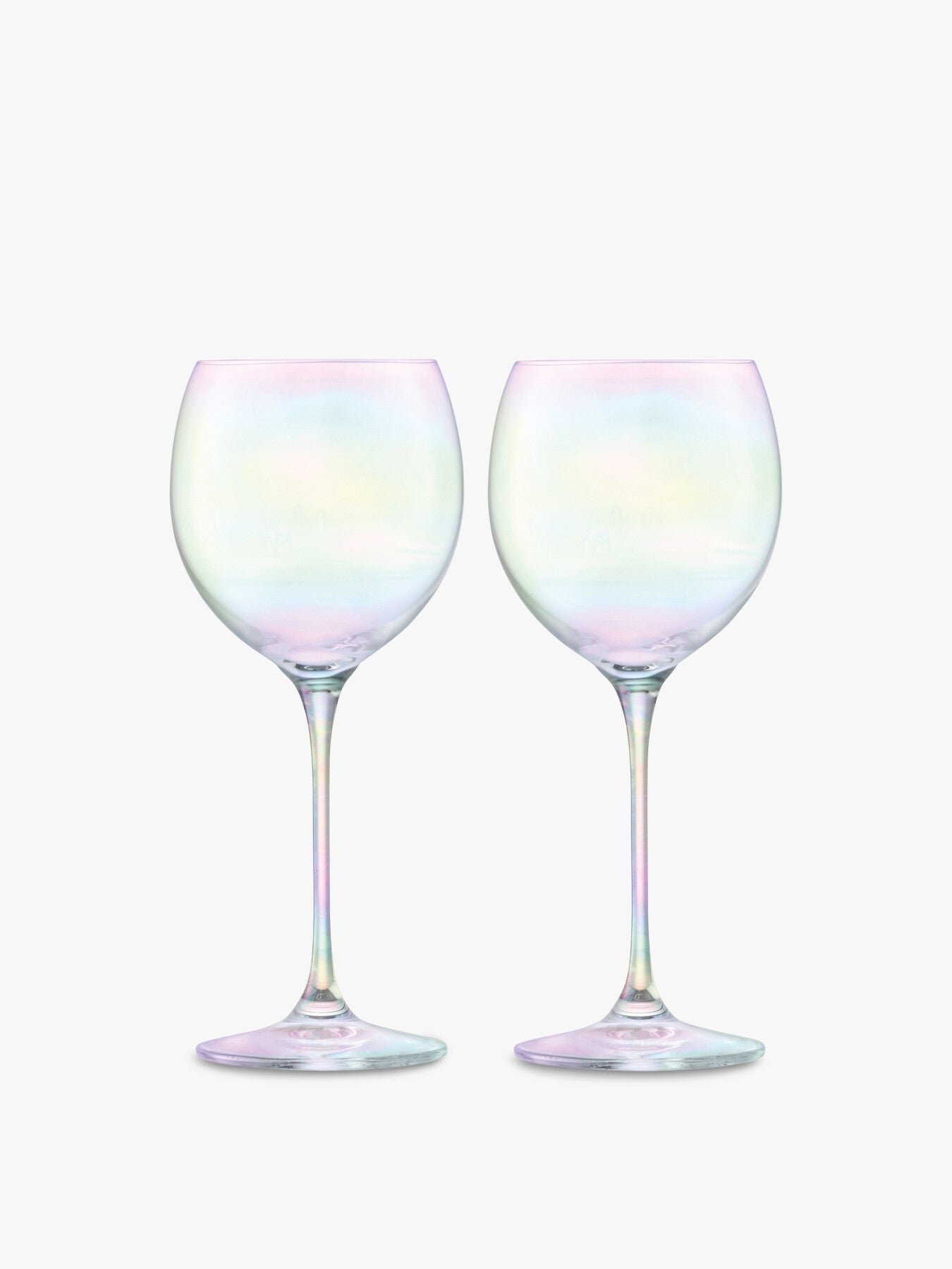 LSA set of 2 mother of pearl wine glasses