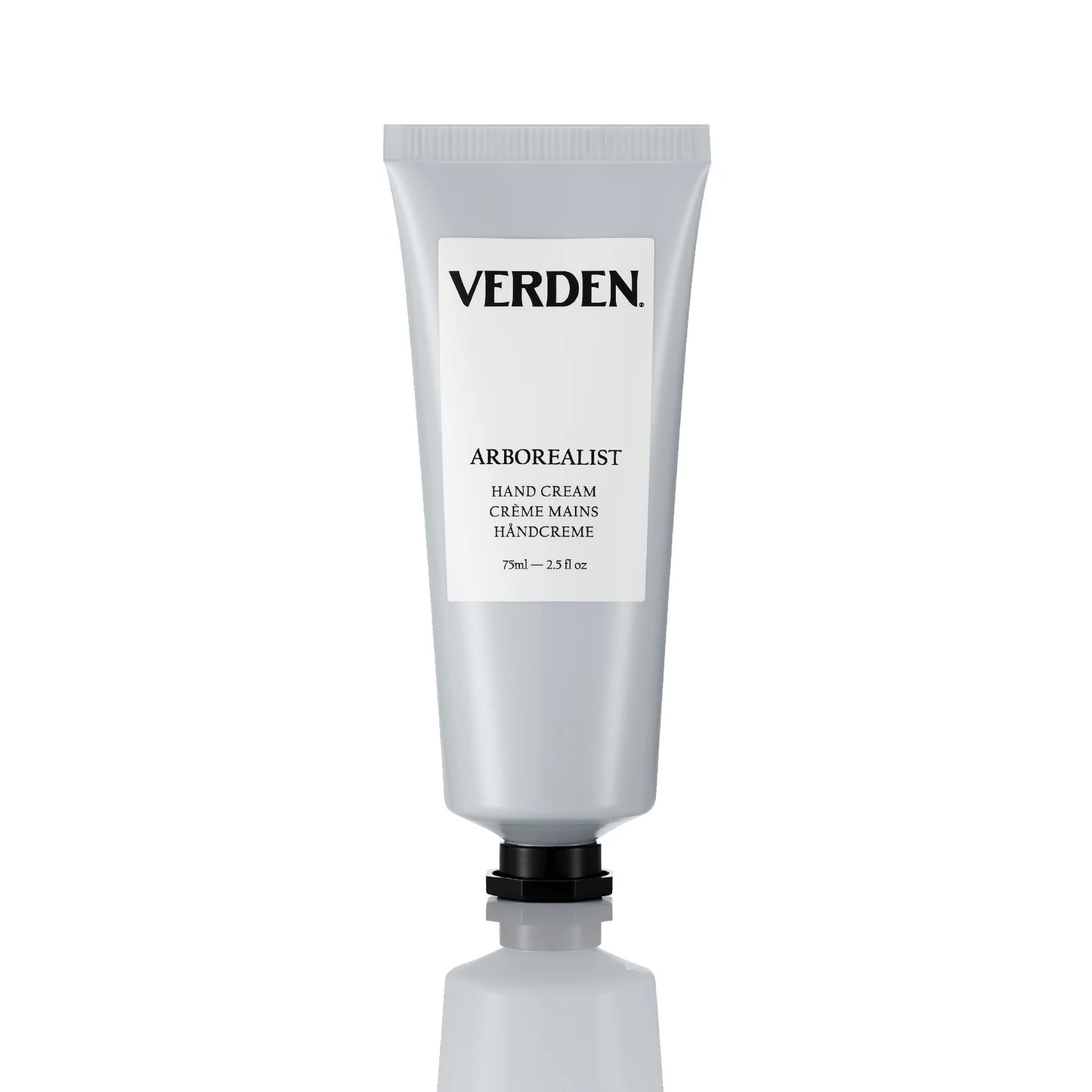 VERDEN Arborealist Hand Cream on a white background in light blue/grey packaging 