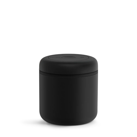 Fellow Atmos Vacuum Canister - 0.7L Matte Black on a white background 