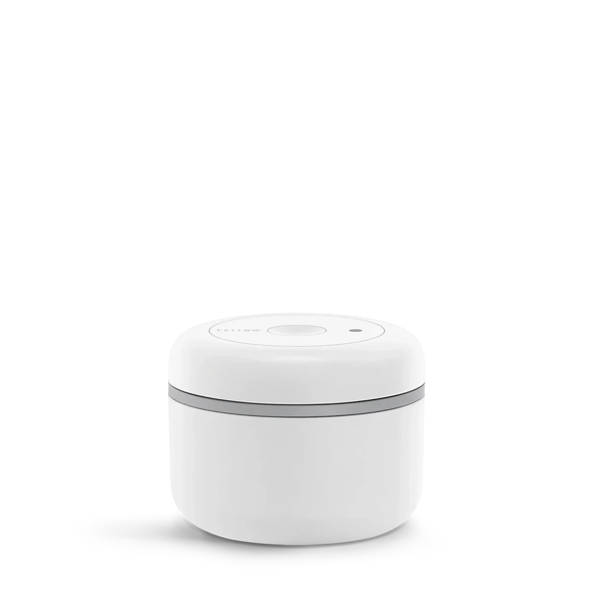 Fellow Atmos Vacuum Canister 0.4L in Matte White colour on a white background 