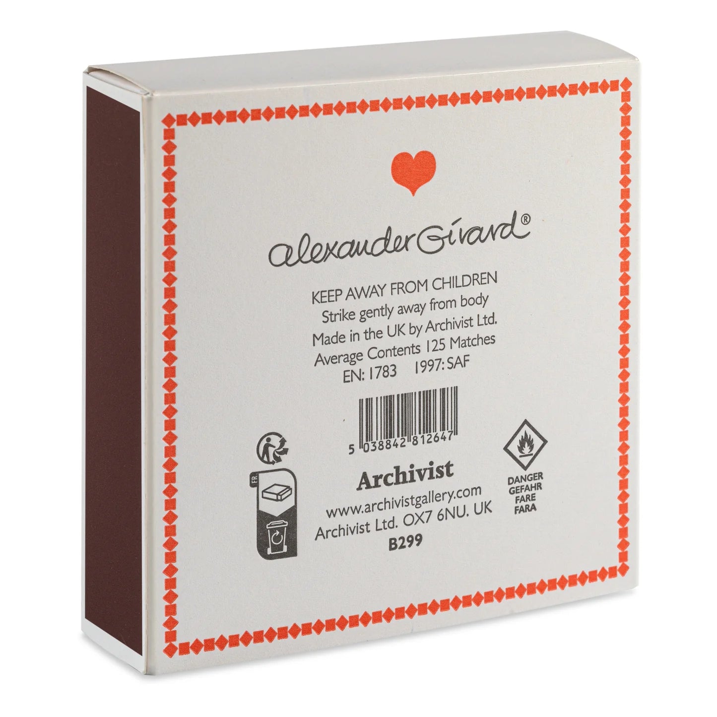 Luxury Matches - Love by Alexander Girard