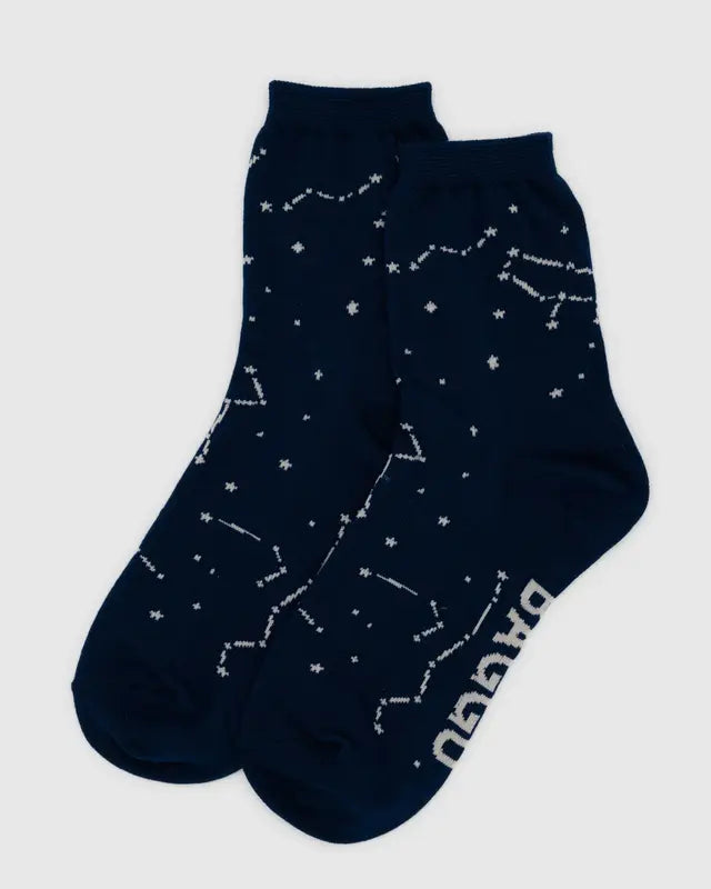 BAGGU Adult Crew Sock in Constellation Midnight