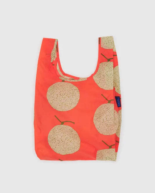 BAGGU Baby Red Reusable Bag in Yubari Pattern