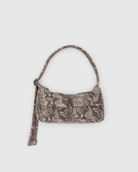 BAGGU Cargo Shoulder Bag in Snakeskin