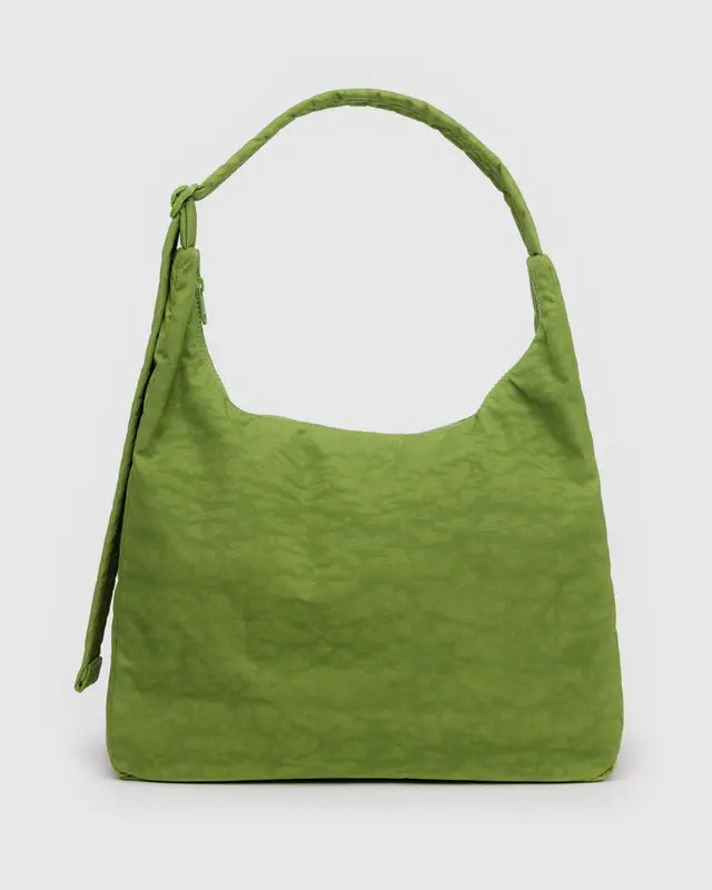 BAGGU Large Nylon Shoulder Bag in  Green Juice colour 