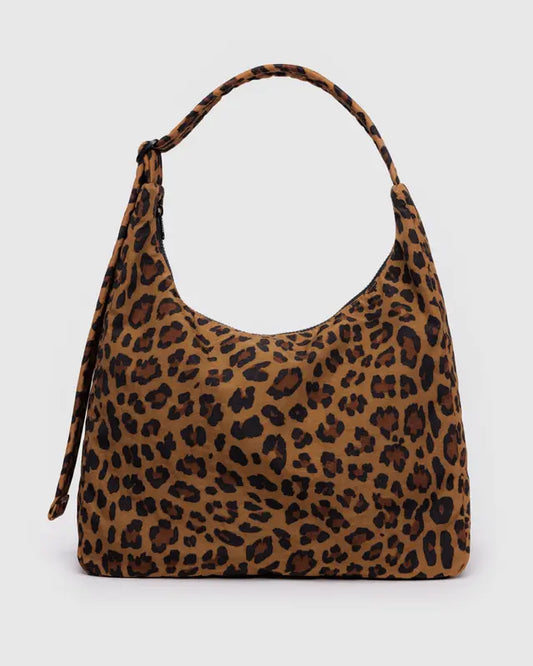 BAGGU Large Nylon Shoulder Bag  in Leopard print