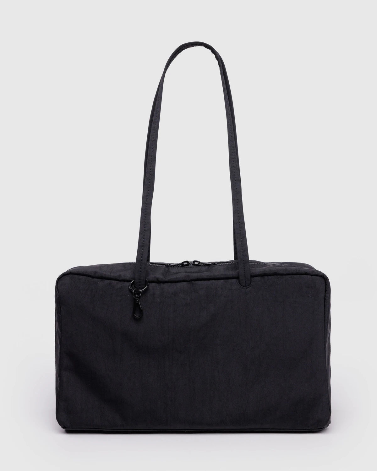 BAGGU Medium Nylon Bowler Bag in Black