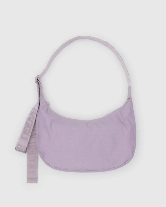 BAGGU Medium Nylon Crescent Bag in Dusty Pink colour