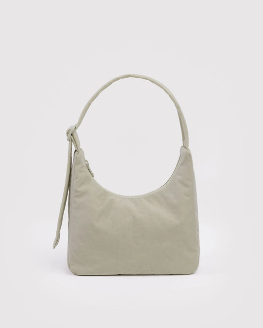 BAGGU Mini Nylon Shoulder Bag in Celadon colour