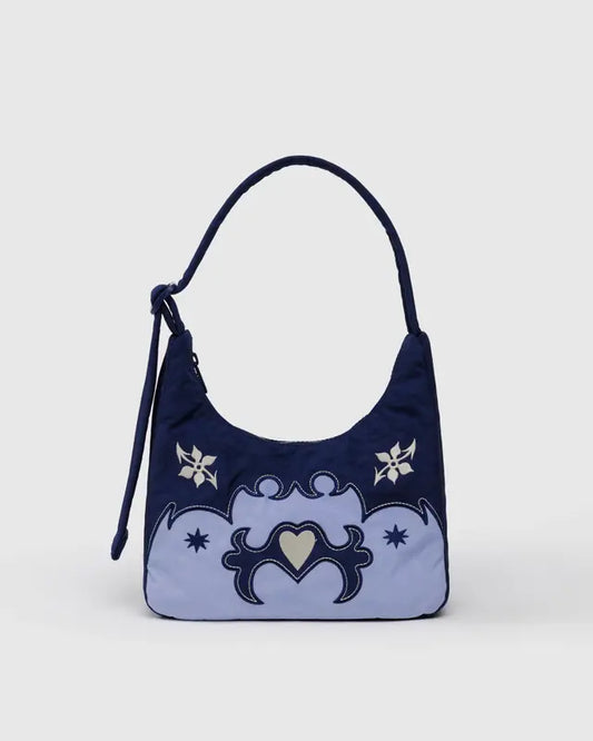 BAGGU Mini Nylon Shoulder Bag Western Applique