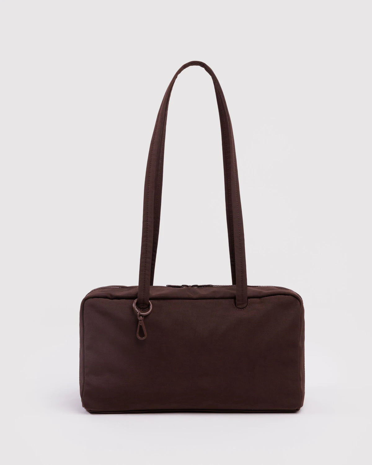BAGGU Nylon Bowler Bag in Coffee Brown