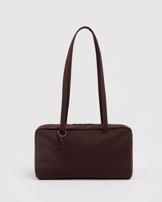 BAGGU Nylon Bowler Bag in Coffee Brown