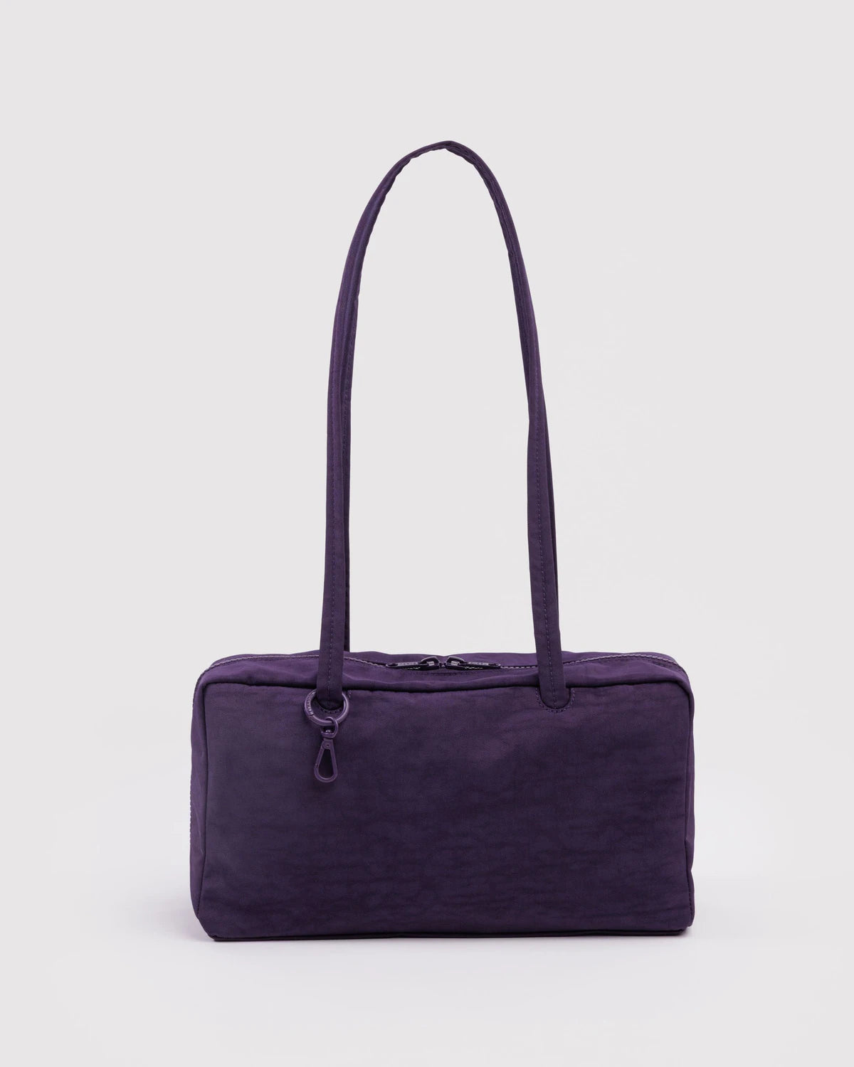 BAGGU Nylon Bowler Bag in Purple Fig colour