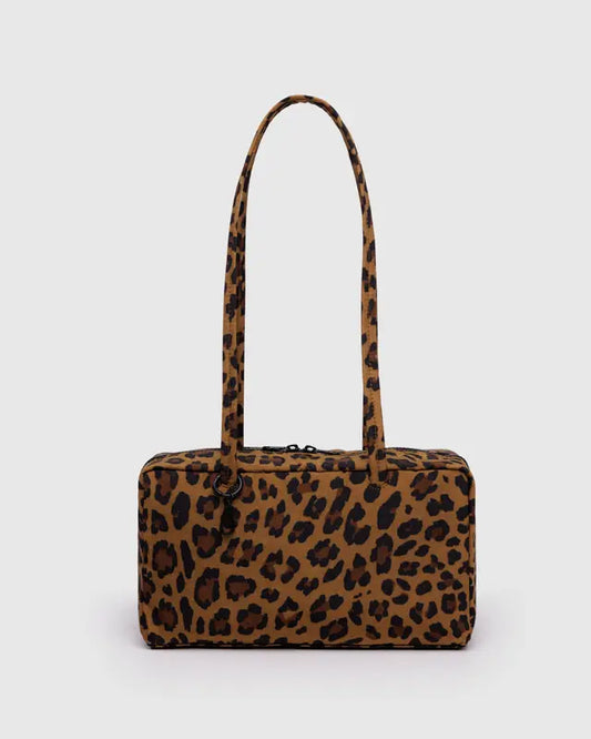 BAGGU Nylon Bowler Bag in Leopard