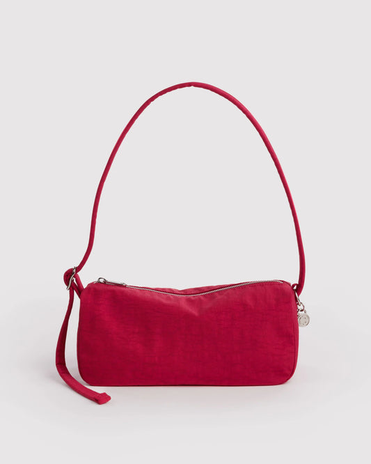 BAGGU Nylon Loaf Nylon Bag in Deep Cherry colour on a grey background 