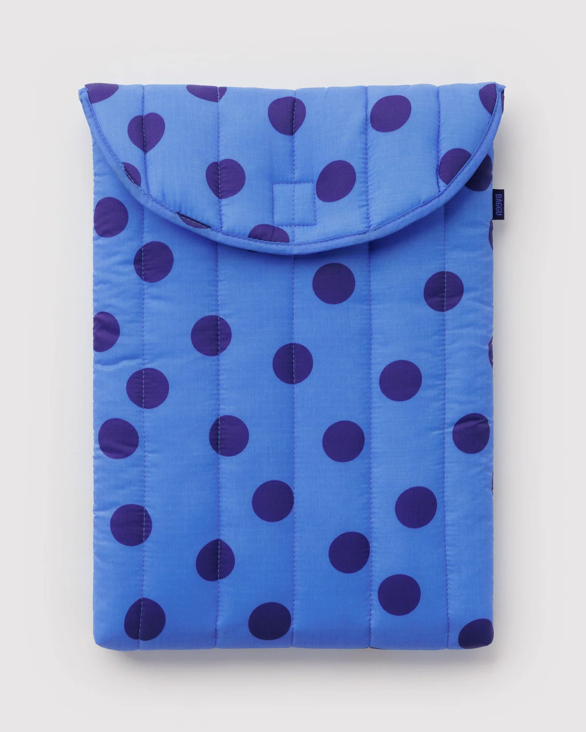 BAGGU Puffy Laptop Sleeve 16" in Blue Polka Dot pattern