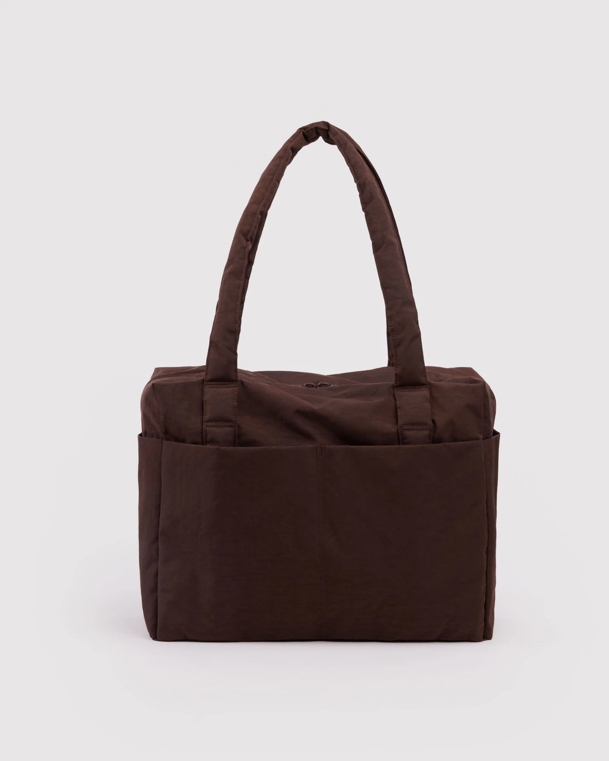 Brown BAGGU cloud carry on in coffee colour