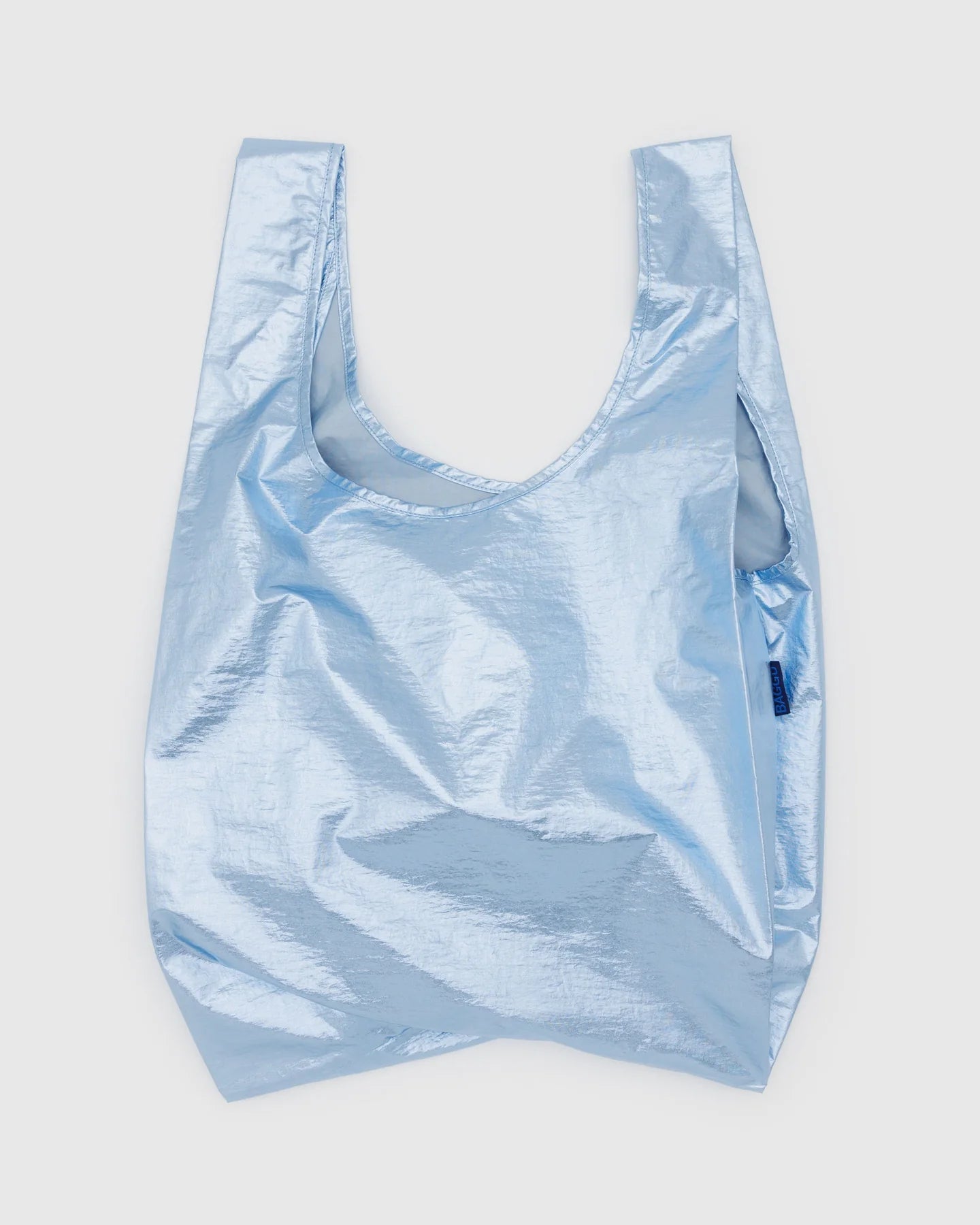 BAGGU Standard Reusable Bag in Metallic Light Blue colour