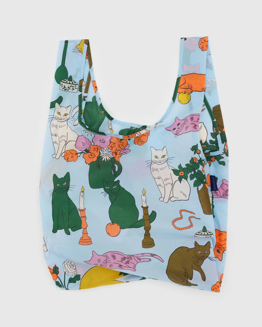 BAGGU Standard Reusable Bag Table Cats pattern