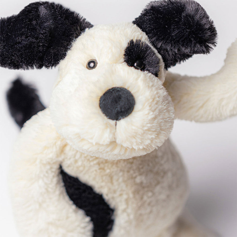 Jellycat Bashful Rufferty Black & Cream Puppy