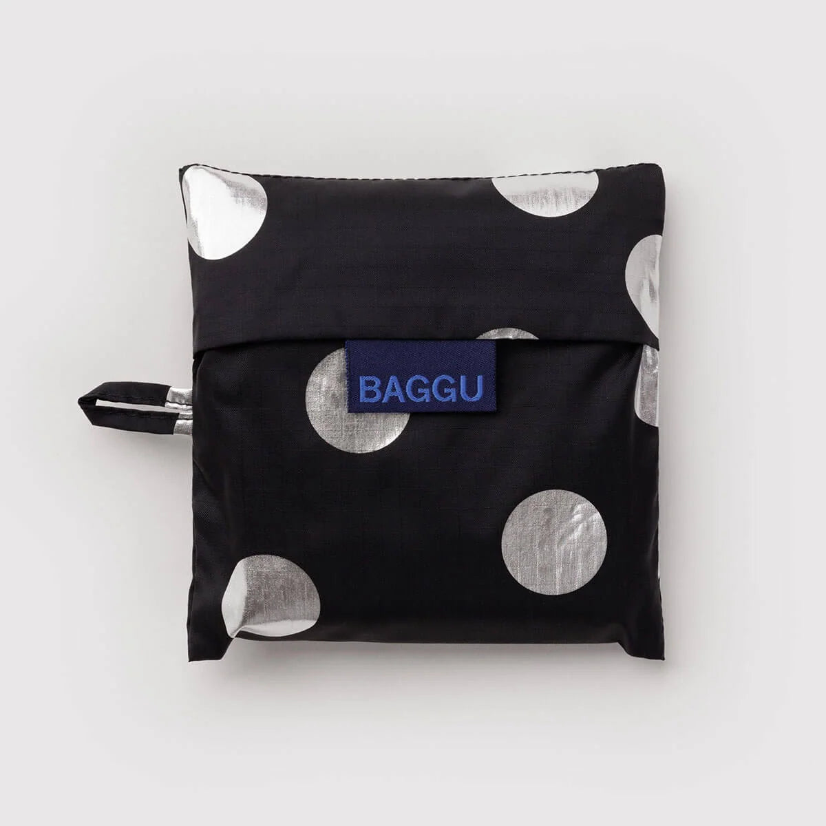 BAGGU Baby Reusable Bag - Silver Metallic Polka Dot