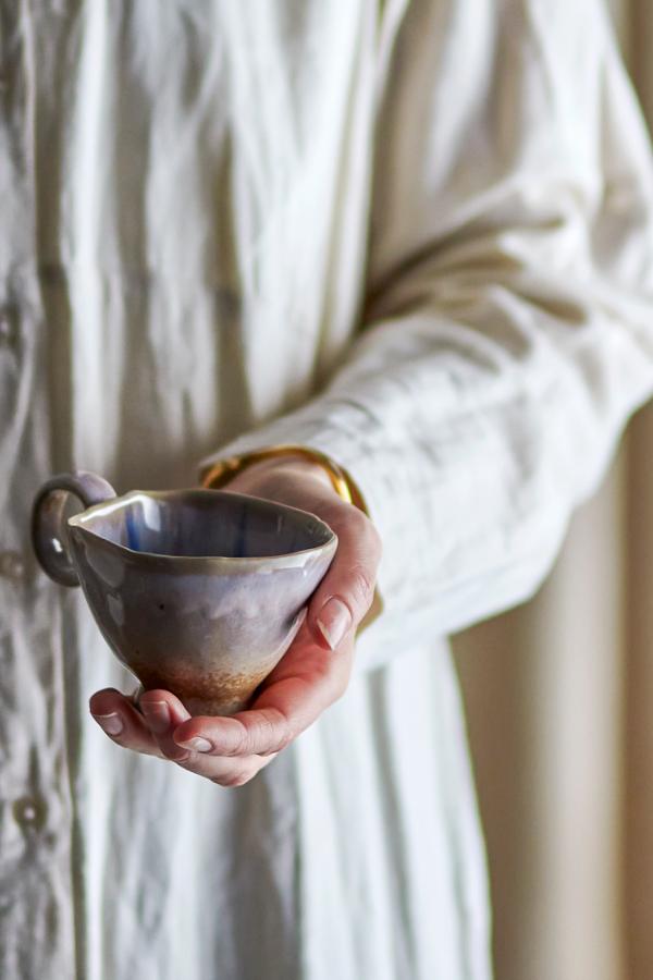 Bloomingville Imogen Stoneware Cup in  Beige & Blue