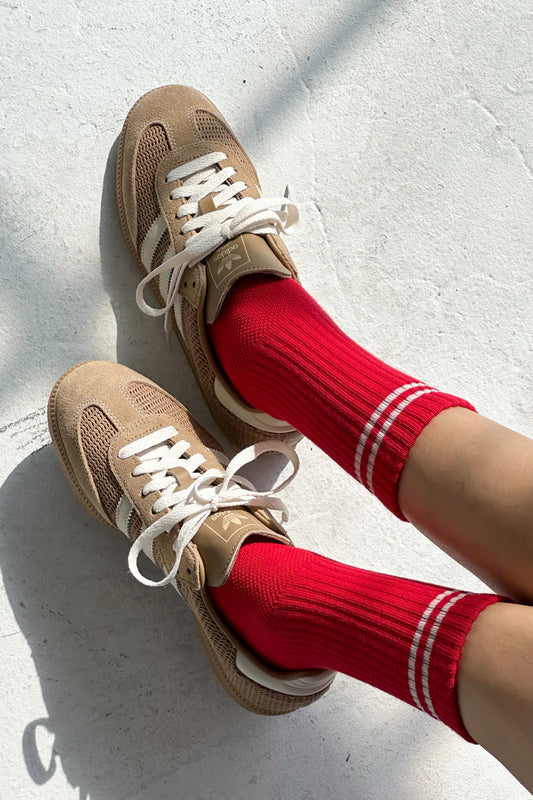 Le Bon Shoppe Boyfriend Socks in red 