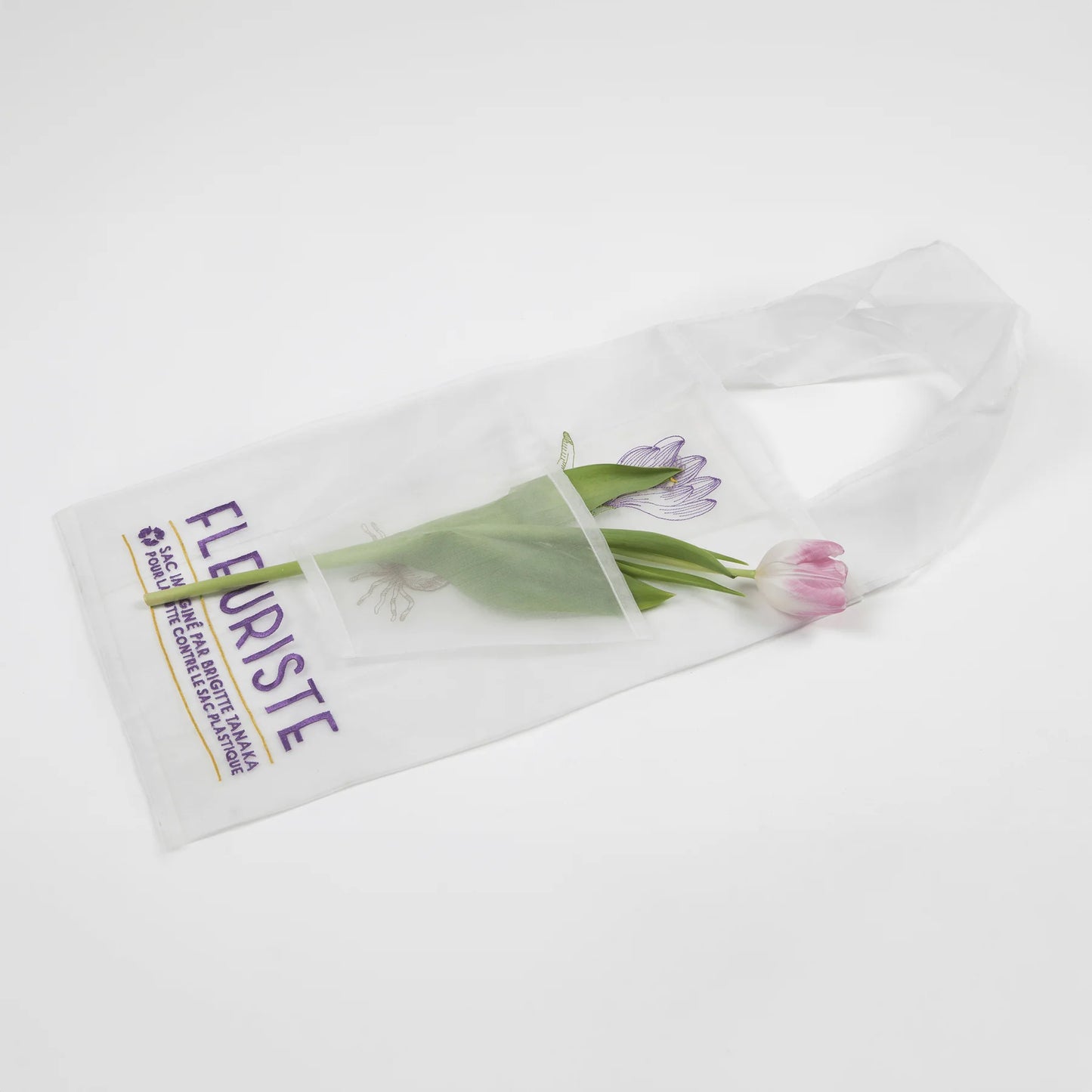 Brigitte Lanaka Organza Bag  in 
Florist Bulb embroidered pattern