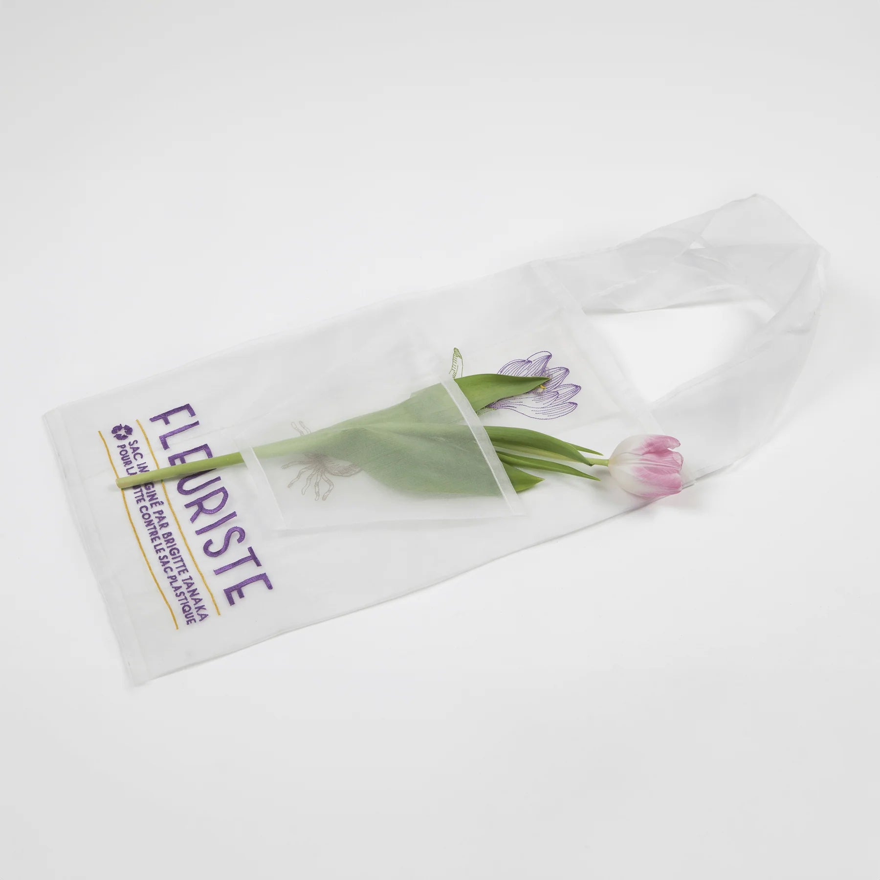 Brigitte Lanaka Organza Bag  in 
Florist Bulb embroidered pattern