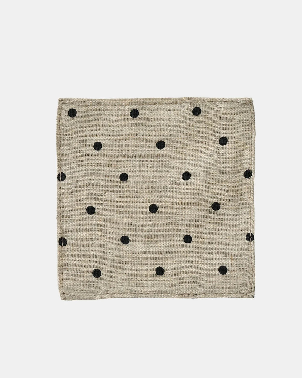 Fog Linen Coaster Natural Dot