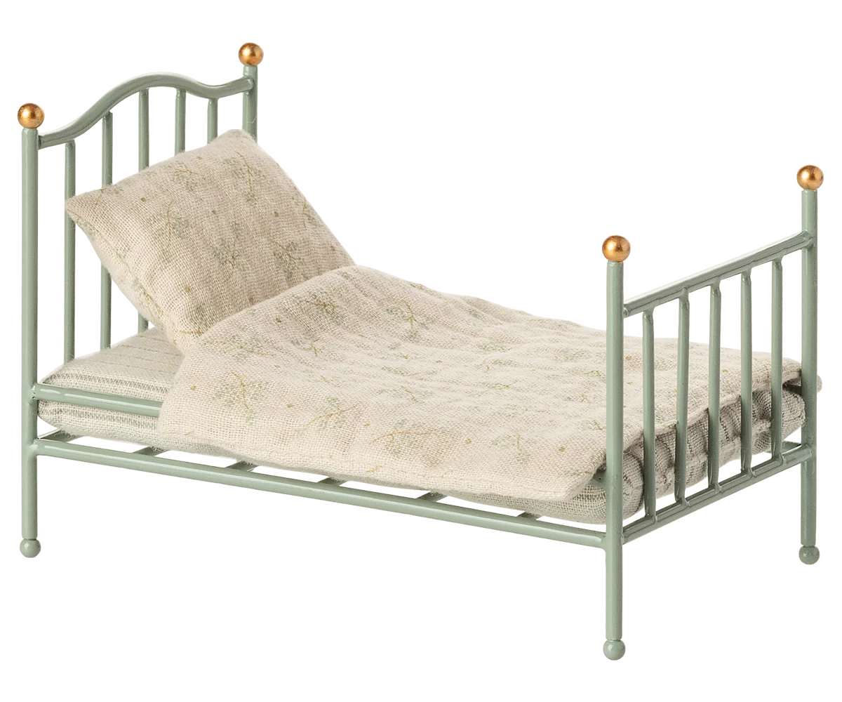 Maileg Vintage Single Mouse Bed - Mint