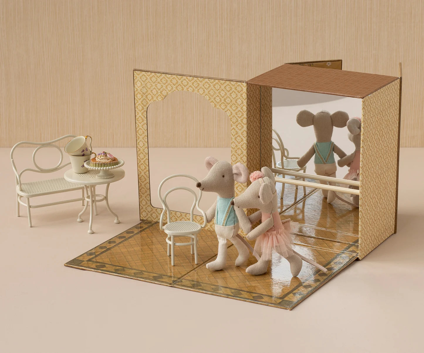 Maileg Ballet Mice in Dance Studio - Little Sister and Brother